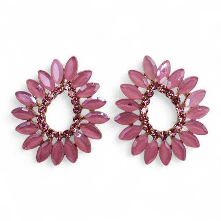 Orecchini Ovali Rosa Naiade &ndash; Linea Ninfa